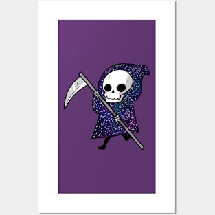 Galaxy grim reaper running Posters and Art